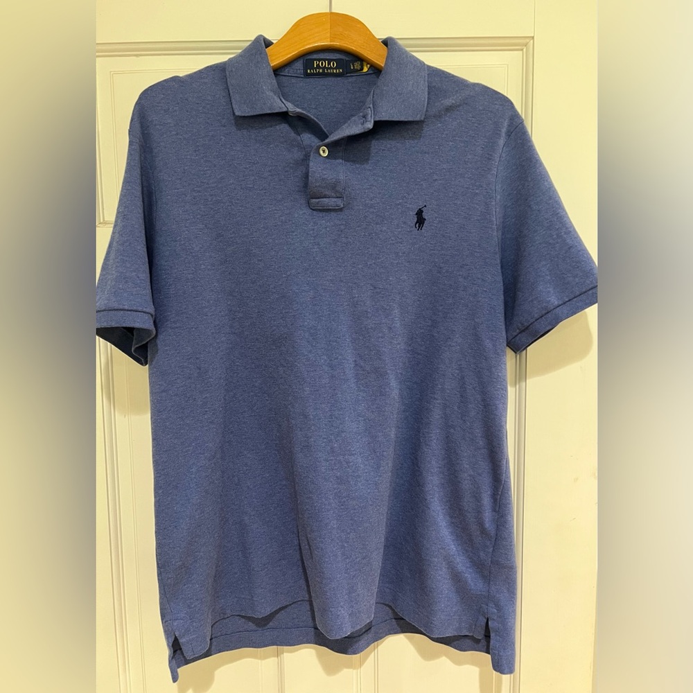 Polo by Ralph Lauren Men's Heather Blue Polo Shirt
